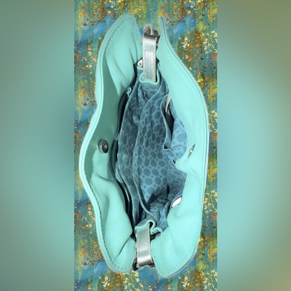 Brighton Glorietta Crossbody Bag Wallet Bow &Coin Purse Silver Adornment Leather - Picture 5 of 17